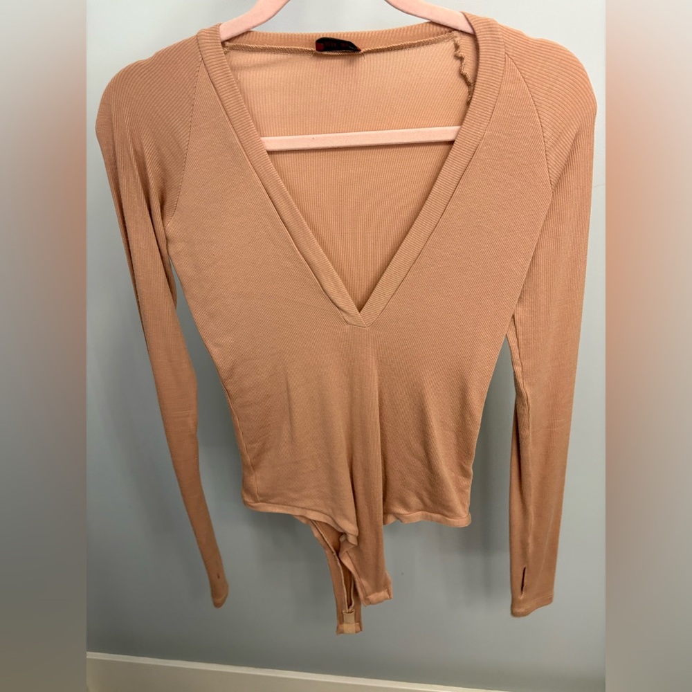 ALIX NYC V-Neck Long Sleeve Bodysuit